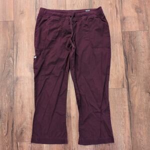 Koi Women's XL Petite Maroon Burgundy Scrub Nurse Pants